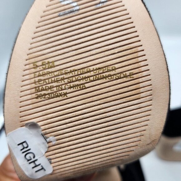 Antonio Melani Platform Sandals Size 5.5 M Black Velvet feathers Rhinestone  658 - Picture 15 of 16